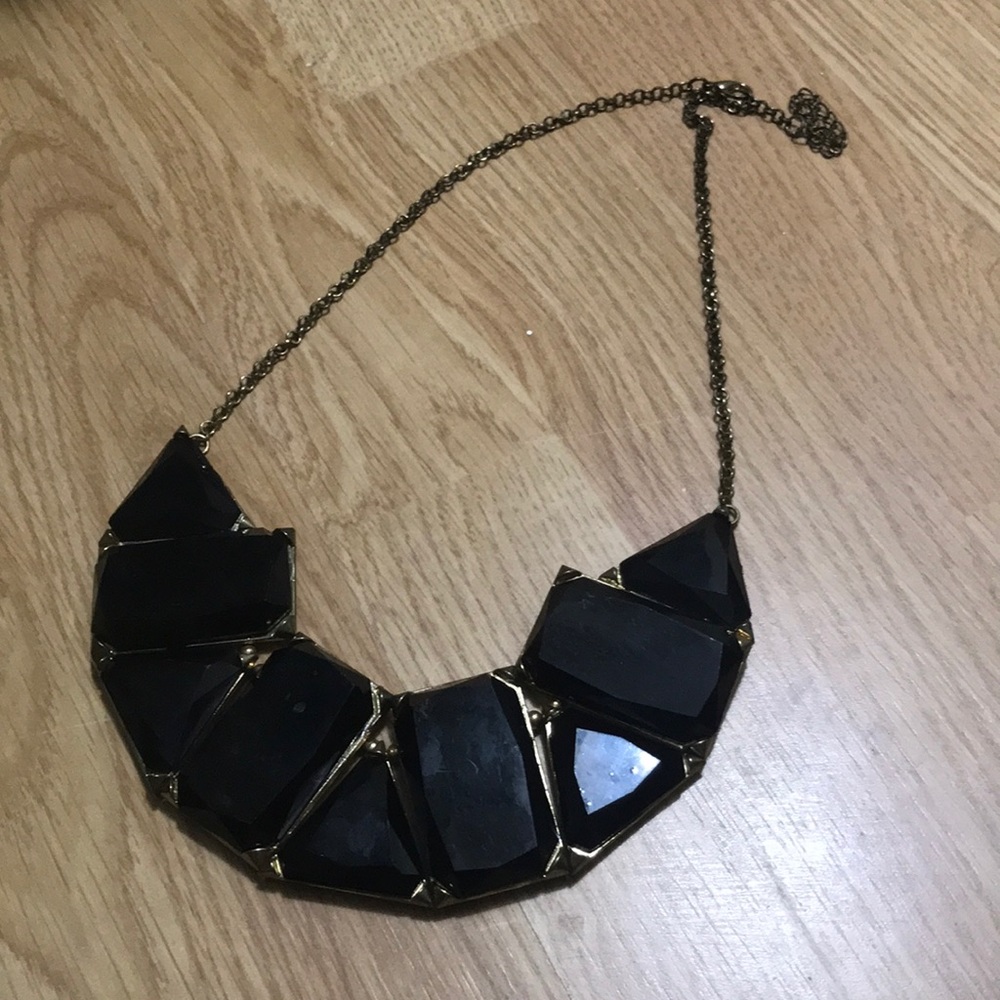 Charming Charlie black bib statement necklace